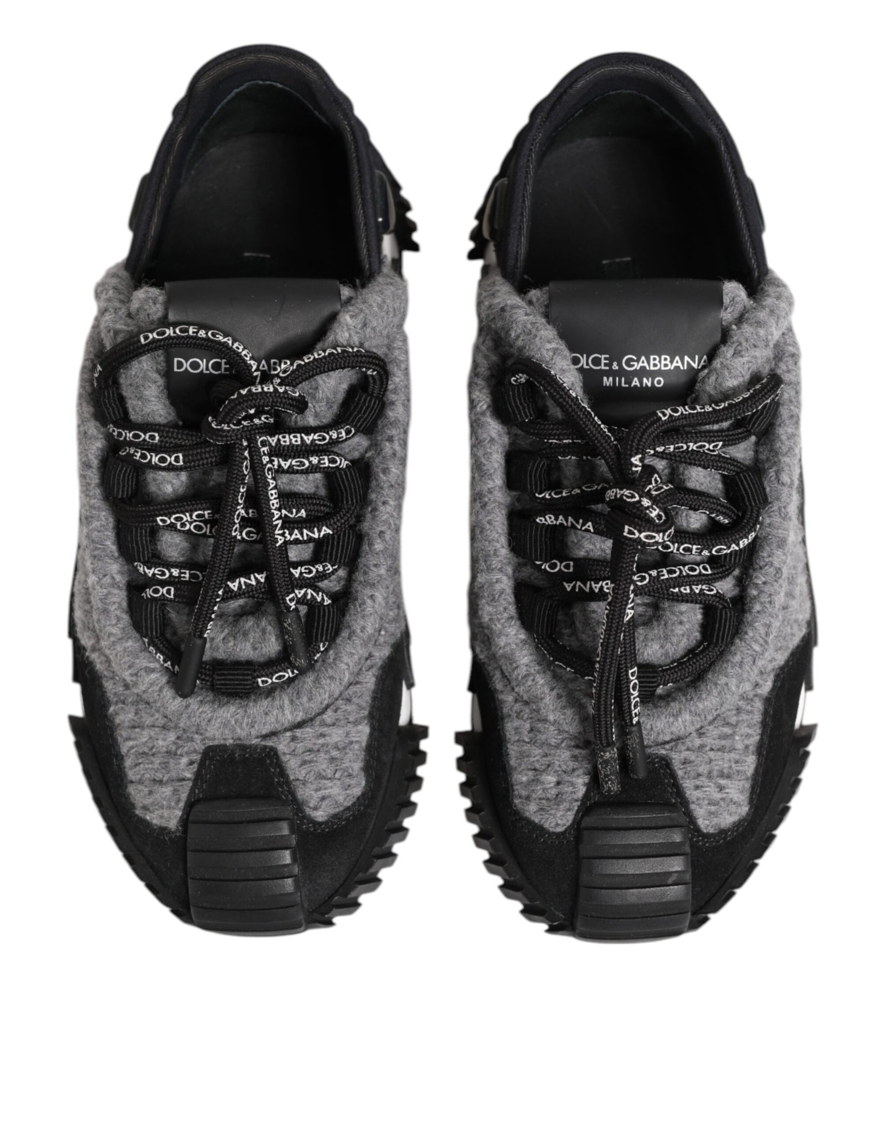 Dolce & Gabbana Schwarz Grau NS1 Low Top Turnschuhe Schuhe