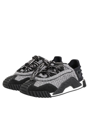 Dolce & Gabbana Schwarz Grau NS1 Low Top Turnschuhe Schuhe