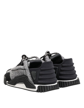 Dolce & Gabbana Schwarz Grau NS1 Low Top Turnschuhe Schuhe
