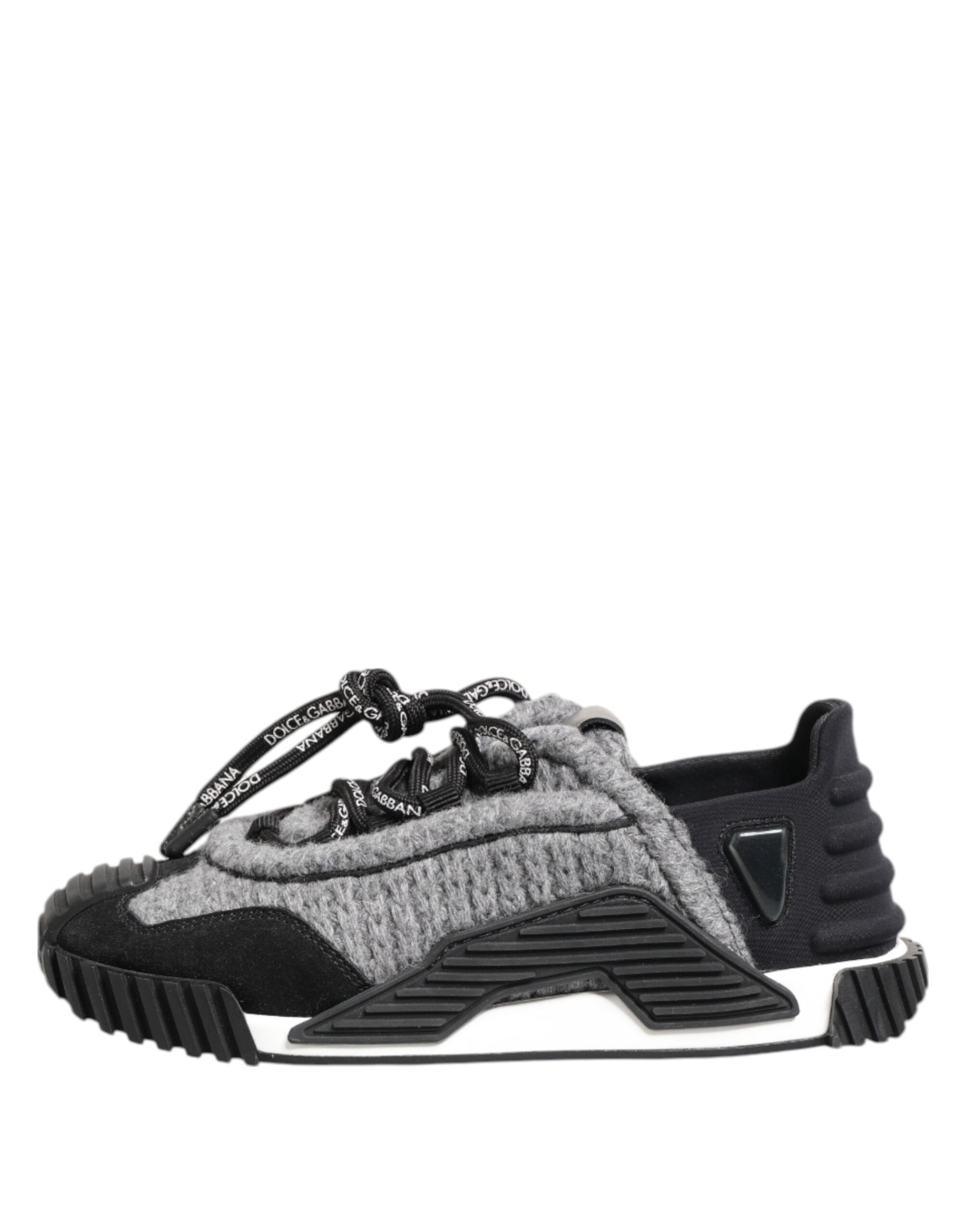 Dolce & Gabbana Schwarz Grau NS1 Low Top Turnschuhe Schuhe