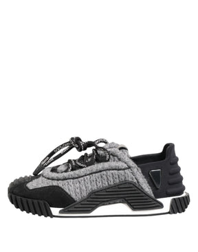Dolce & Gabbana Schwarz Grau NS1 Low Top Turnschuhe Schuhe