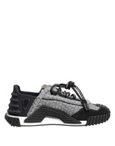 Dolce & Gabbana Schwarz Grau NS1 Low Top Turnschuhe Schuhe