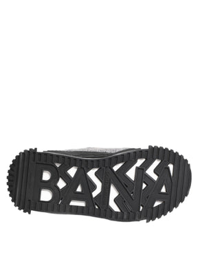 Dolce & Gabbana Schwarz Grau NS1 Low Top Turnschuhe Schuhe