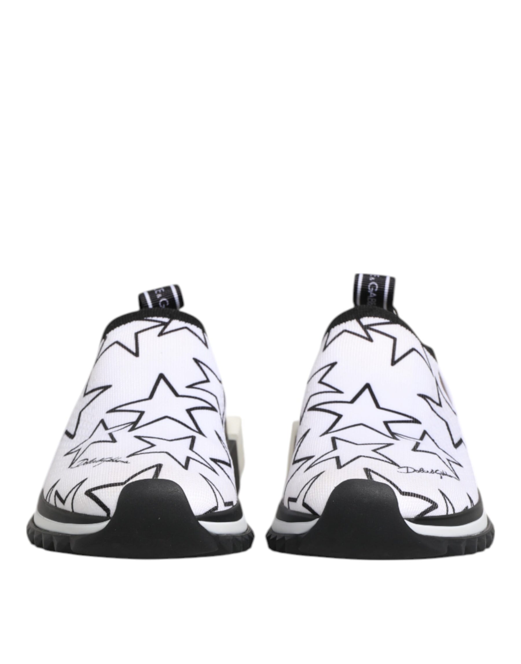 Dolce & Gabbana Weiß Sterne Sorrento Low Top Turnschuhe Schuhe