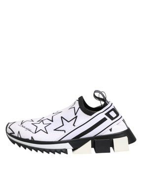 Dolce & Gabbana Weiß Sterne Sorrento Low Top Turnschuhe Schuhe