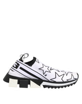 Dolce & Gabbana Weiß Sterne Sorrento Low Top Turnschuhe Schuhe