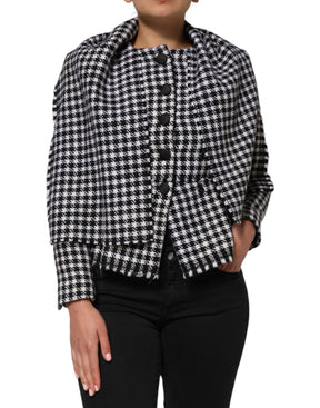 Dolce & Gabbana Monochrom gemusterte Jacke aus Wolle in mehreren Farben