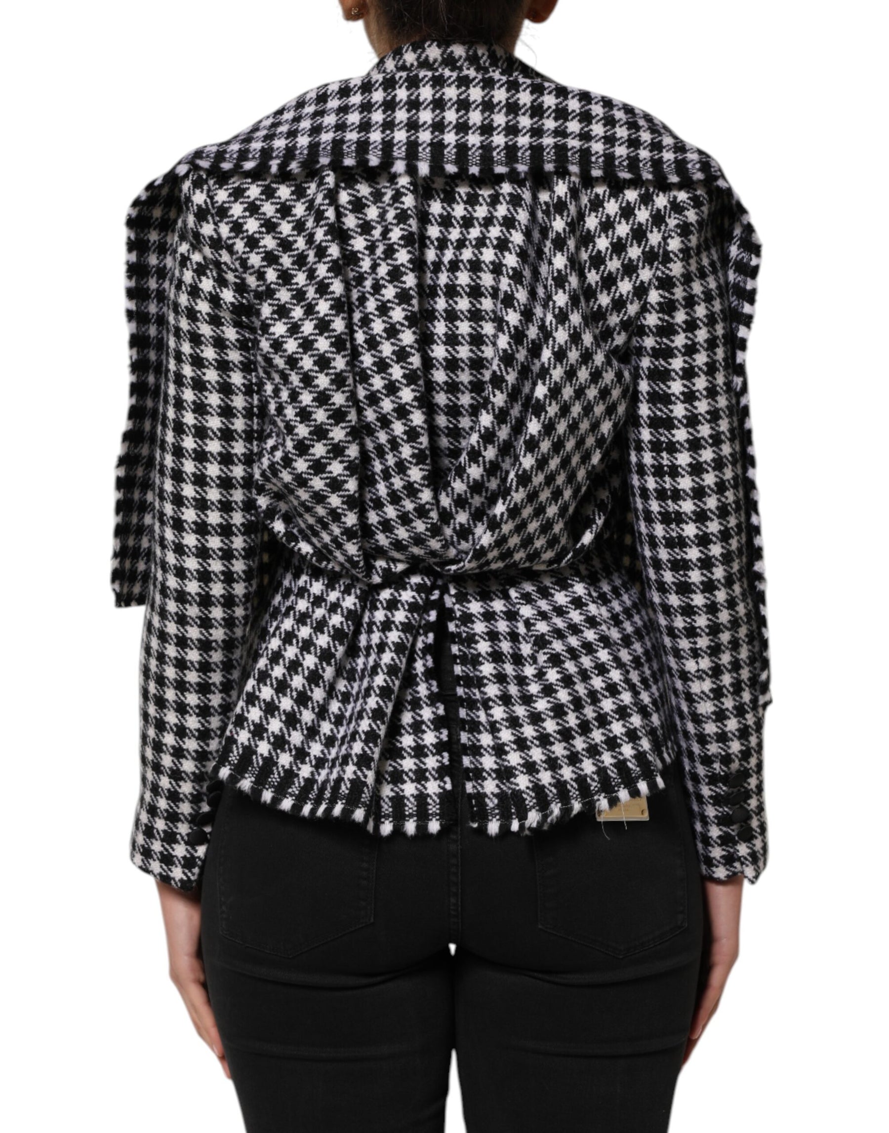 Dolce & Gabbana Monochrom gemusterte Jacke aus Wolle in mehreren Farben