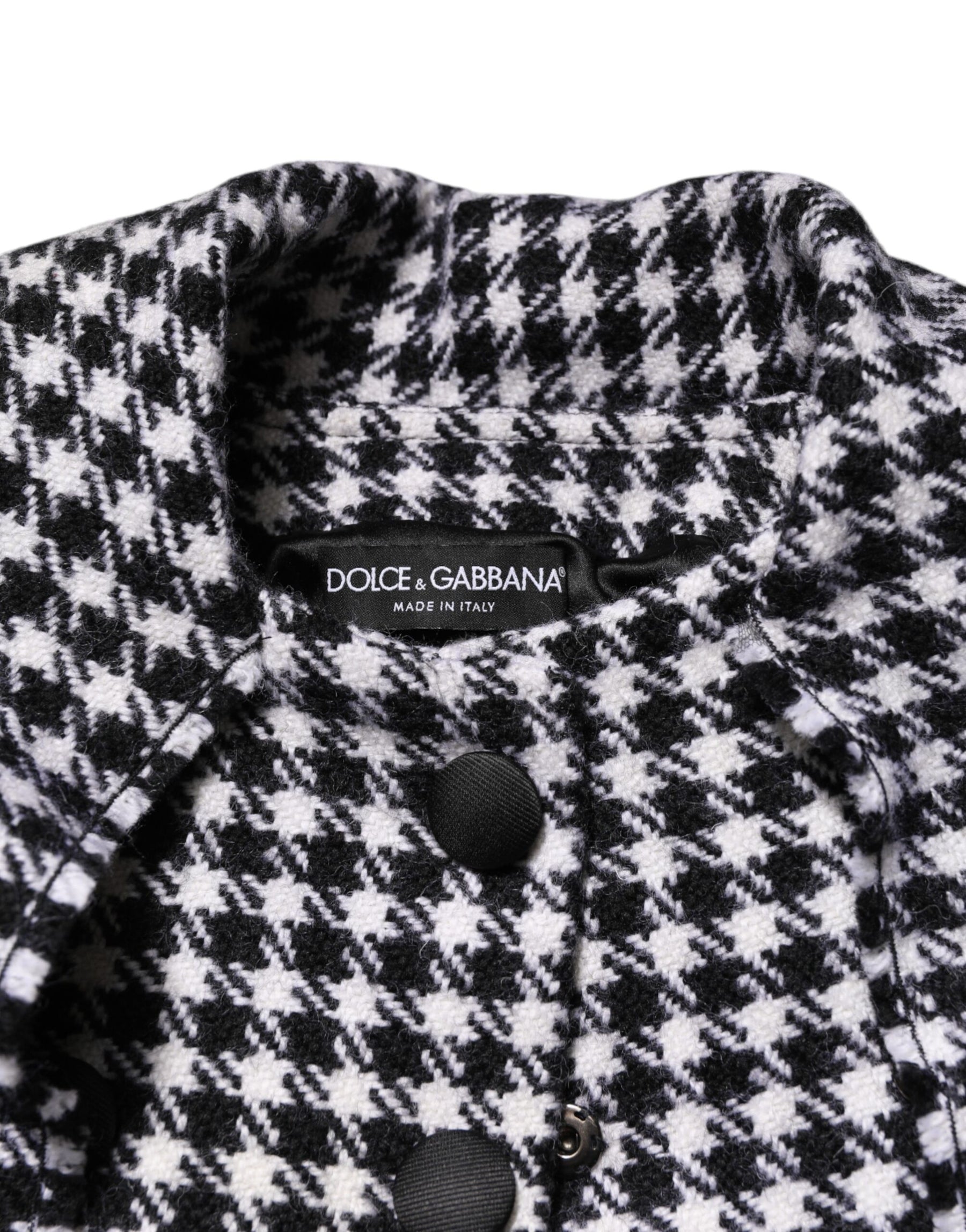 Dolce & Gabbana Monochrom gemusterte Jacke aus Wolle in mehreren Farben