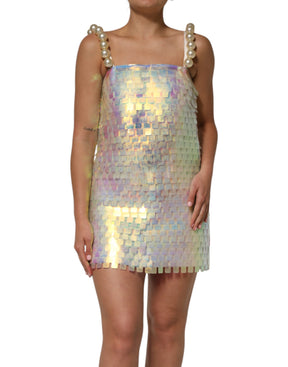Dolce & Gabbana Multicolor Pailletten-Hologramm-Minikleid