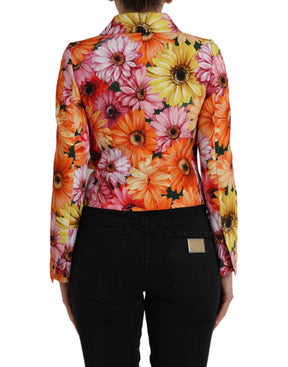 Dolce & Gabbana Multicolor Gänseblümchen Print Floral Fantasy Jacke