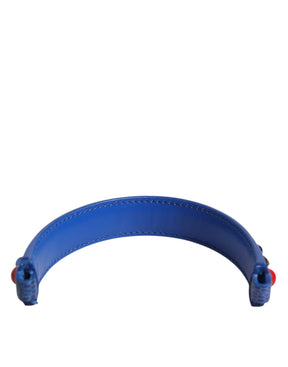 Dolce & Gabbana Blaue verschönerte Ledertasche Henkel Frauen Schulterriemen