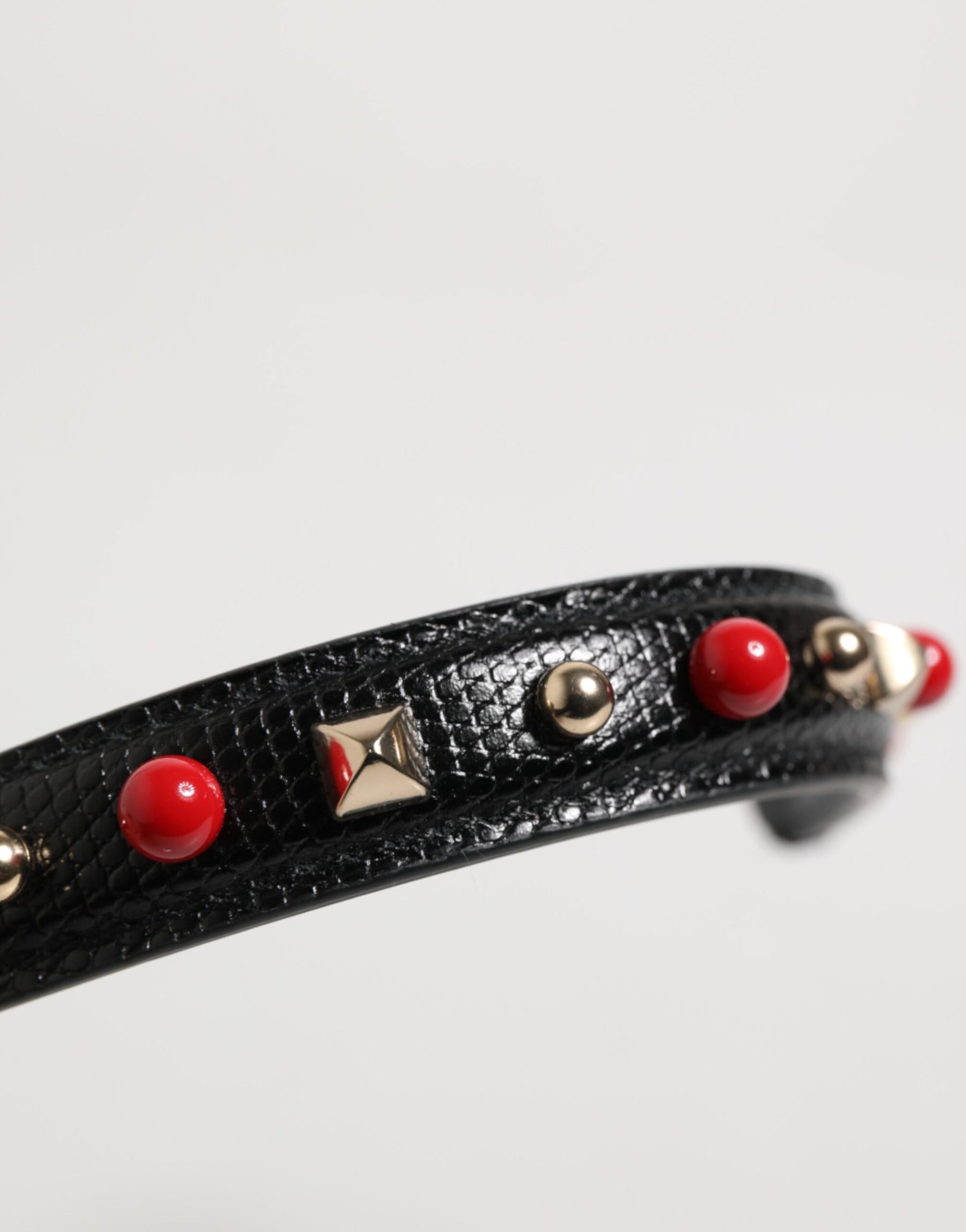 Dolce & Gabbana Schwarze verschönerte Ledertasche mit Henkel Frauen Schulterriemen