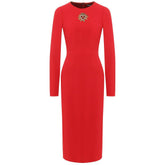 Dolce & Gabbana Rotes Viskosekleid