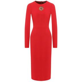 Dolce & Gabbana Rotes Viskosekleid