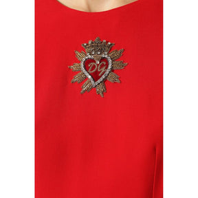 Dolce & Gabbana Rotes Viskosekleid