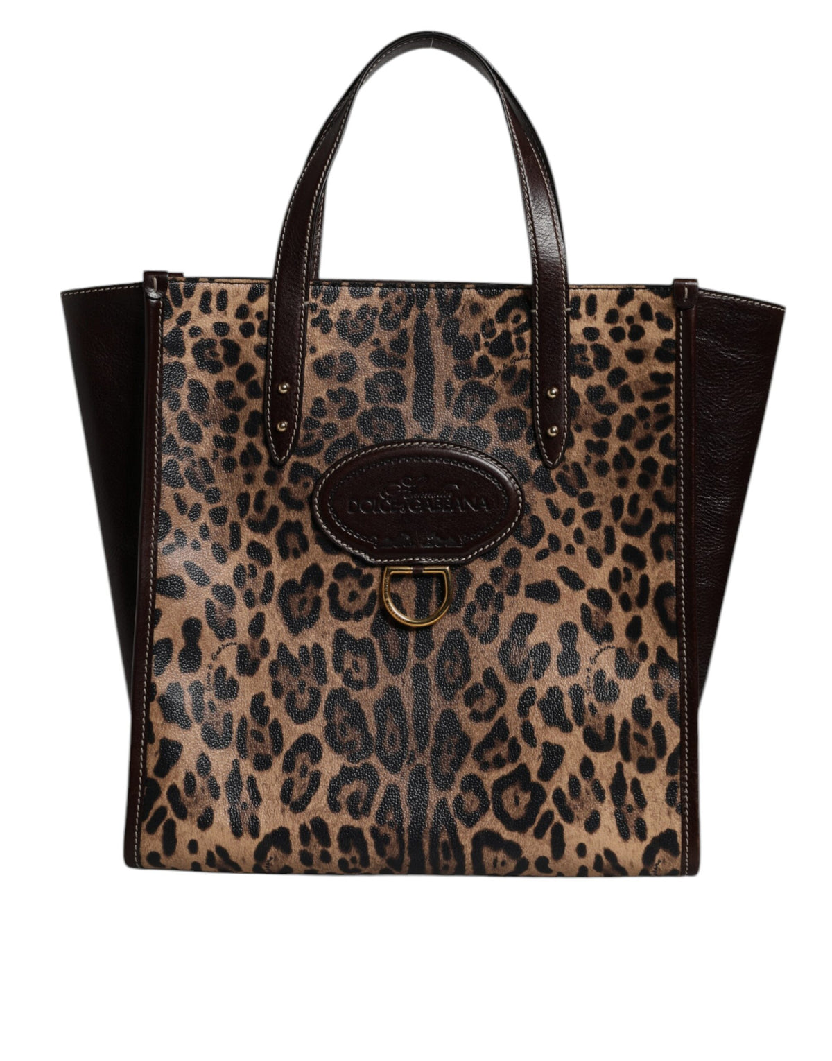 Dolce & Gabbana Multicolor Leopard Shopping Tote Umhängetasche WomenBorse Bag