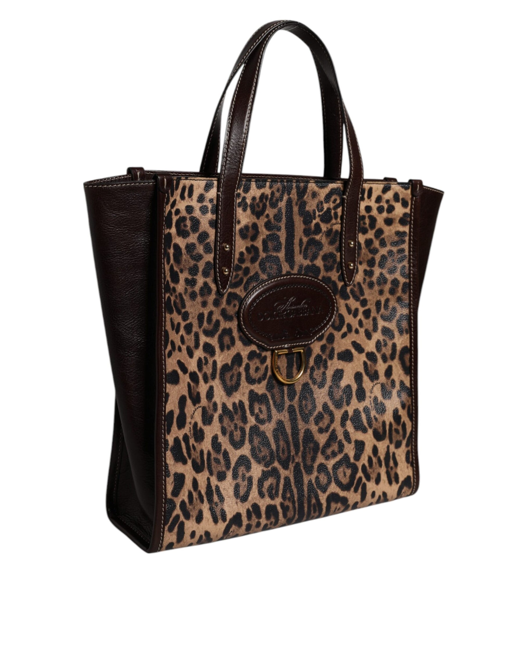 Dolce & Gabbana Multicolor Leopard Shopping Tote Umhängetasche WomenBorse Bag