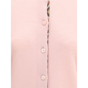 Burberry Woll-Cardigan mit Karokragen