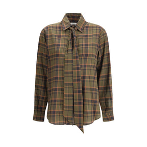 Saint Laurent Cassandre Karo-Lavaliershemd