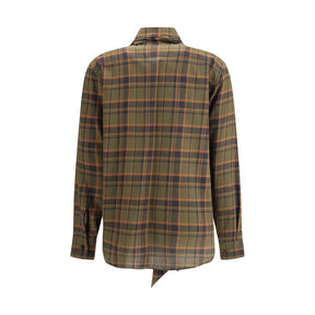 Saint Laurent Cassandre Karo-Lavaliershemd