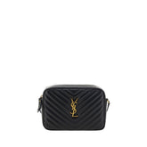 Saint Laurent Schwarze Schultertasche aus Kalbshaut Bos Taurus