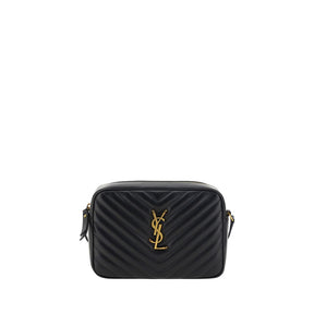Saint Laurent Schwarze Schultertasche aus Kalbshaut Bos Taurus