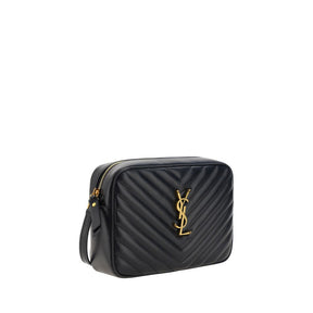 Saint Laurent Schwarze Schultertasche aus Kalbshaut Bos Taurus