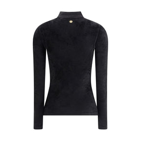 Versace Chenille Top mit halbem Nacken