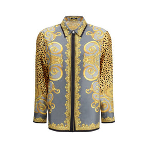 Versace Seidengeparden-Foulardhemd