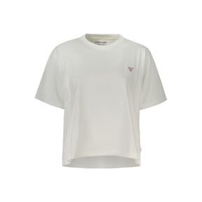 Guess Jeans Weißes T-Shirt aus Baumwolle für Frauen