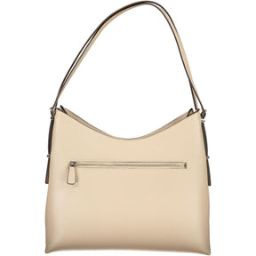Guess Jeans Beige Polyethylen Frauen Handtasche