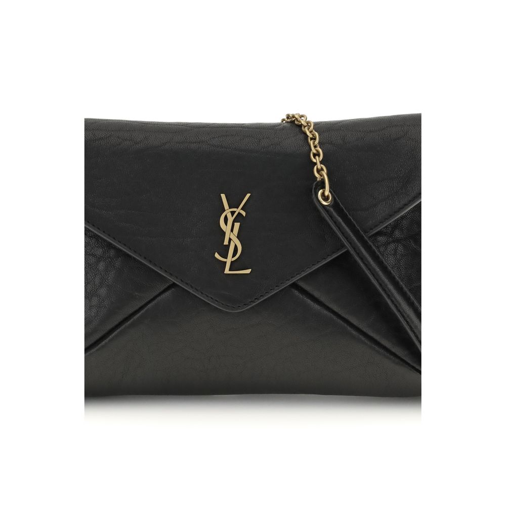 Saint Laurent Clutch-Tasche mit Cassandre-Kette