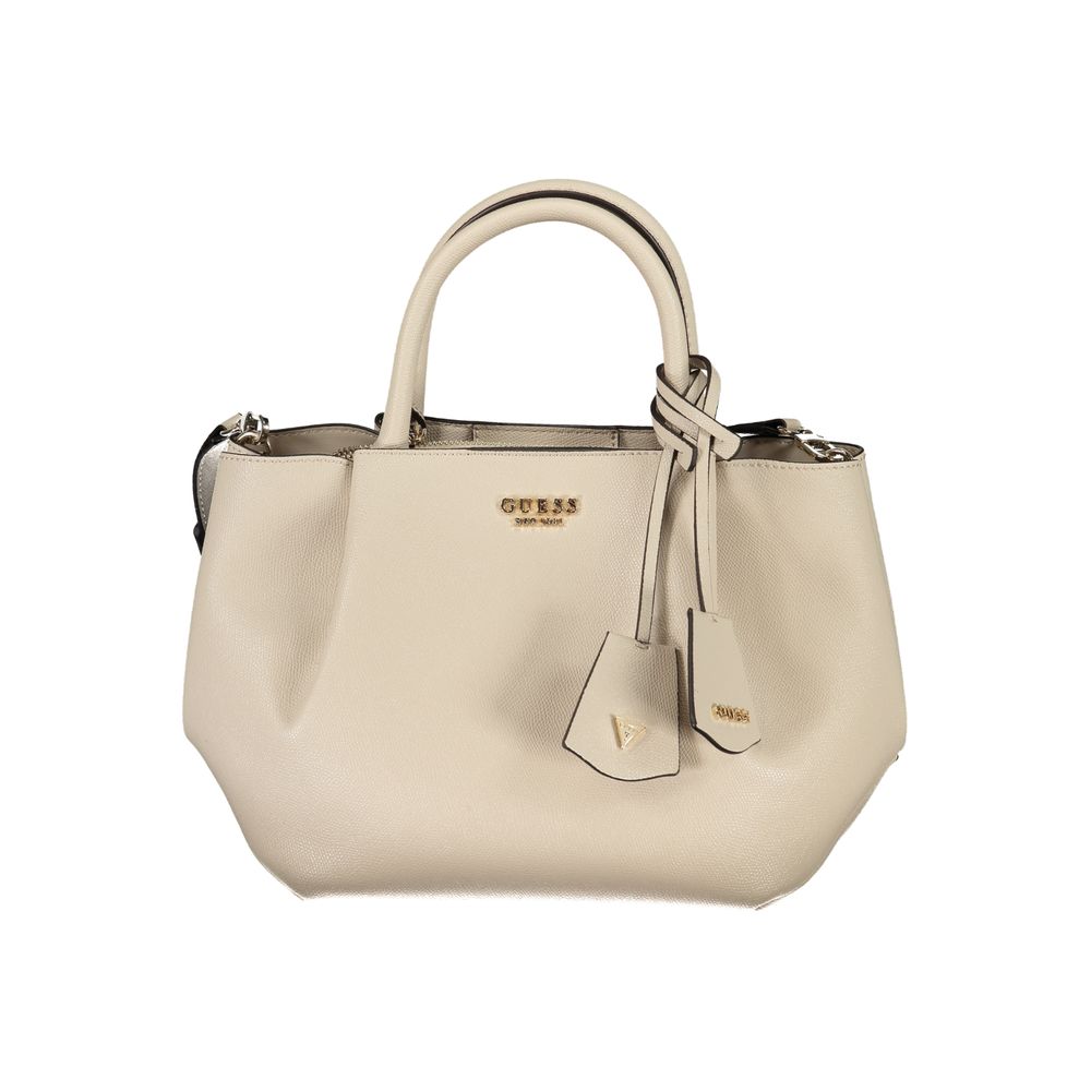 Guess Jeans Beige Polyethylen Frauen Handtasche