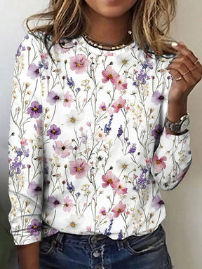 Stylisches Weißes Langarm-Top - Herbstsfrischer Chic mit Komfort