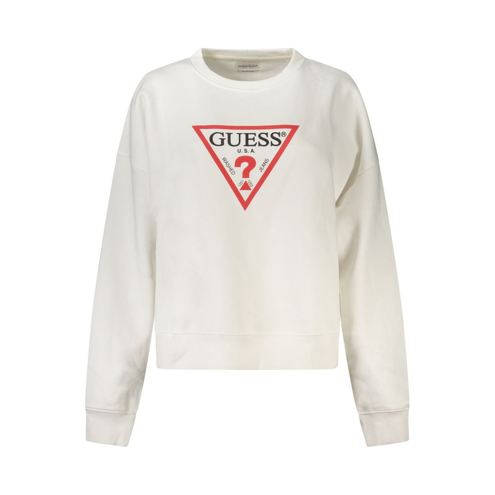 Guess Jeans Weißer Baumwollpullover für Frauen