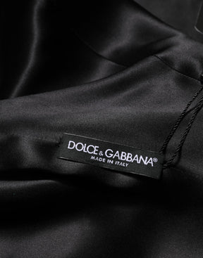 Dolce & Gabbana Grünes Minikleid mit langen Ärmeln aus Viskoseacetat