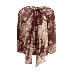 Dolce & Gabbana Geblümtes Seidenchiffon-Hemd