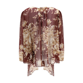 Dolce & Gabbana Geblümtes Seidenchiffon-Hemd