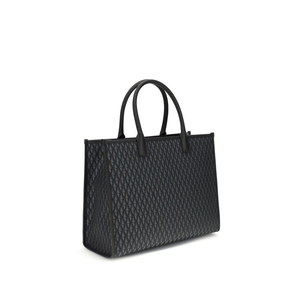 Versace Schwarze Baumwoll-Handtasche