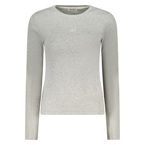 Guess Jeans Graues Baumwoll-T-Shirt für Frauen
