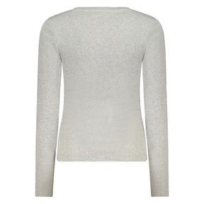 Guess Jeans Graues Baumwoll-T-Shirt für Frauen