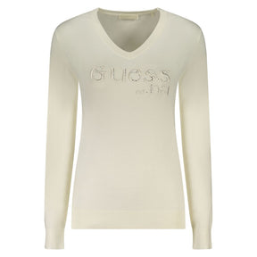 Guess Jeans Weißer Viskose Pullover für Frauen