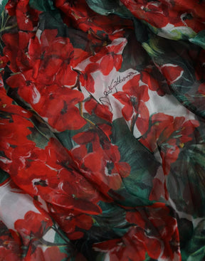 Dolce & Gabbana Multicolor Floral Seidenkragen Bluse