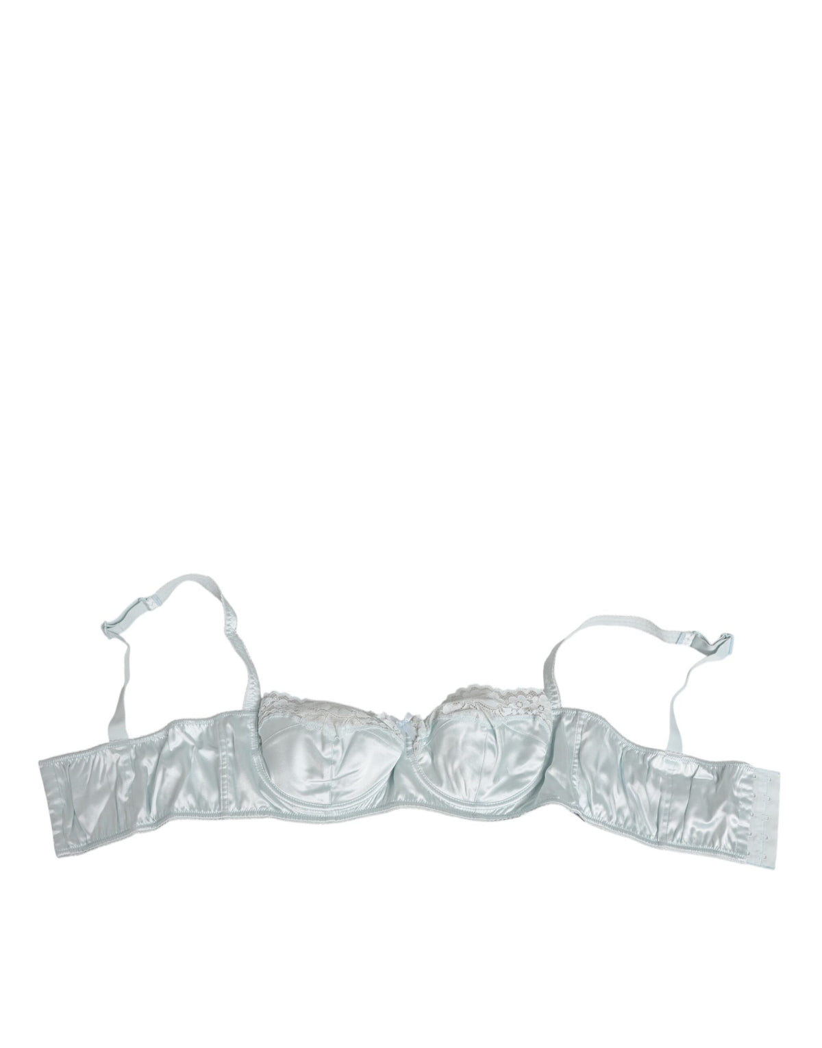Dolce & Gabbana Halbgepolsterte Balconette-Unterwäsche aus hellblauer Seide