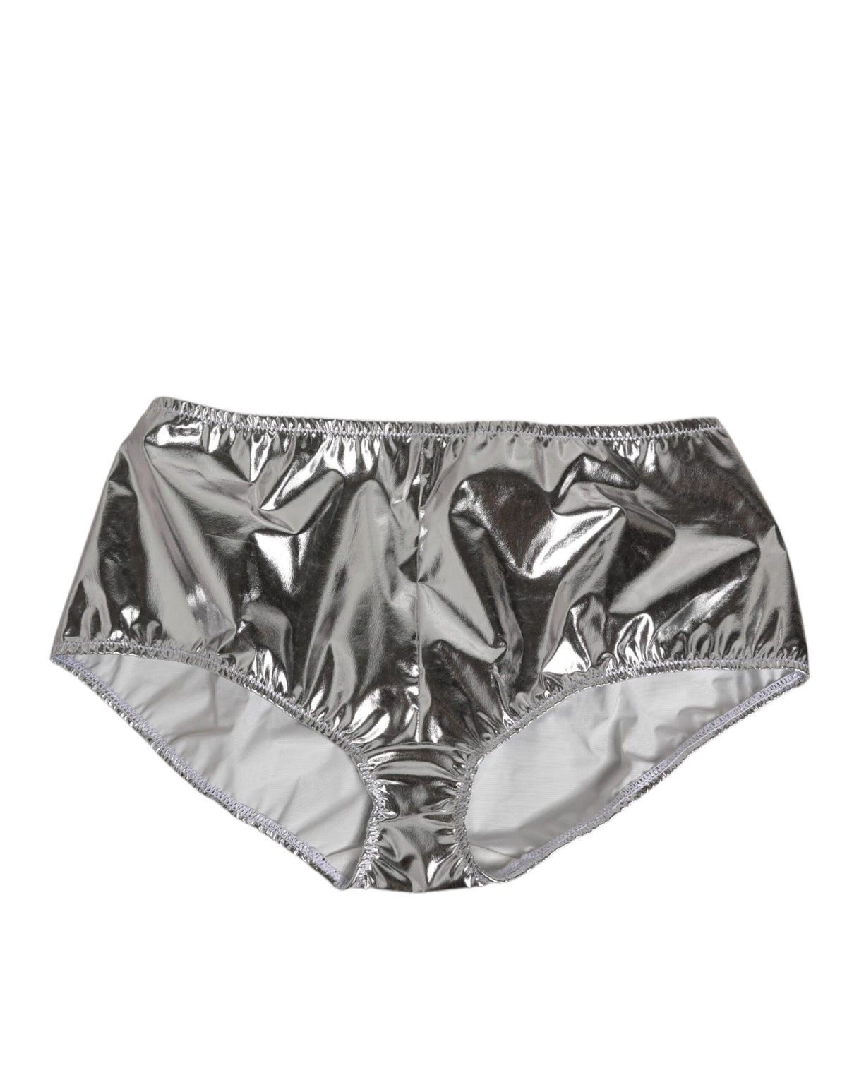 Dolce & Gabbana Silber Metallic Hohe Taille Bikini Bottom Frauen Unterwäsche