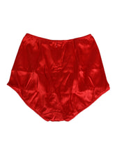 Dolce & Gabbana Roter Seidensatin-Slip mit hoher Taille Damenunterwäsche
