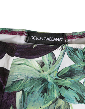 Dolce & Gabbana Aubergine Print High-Waist Slip Unterwäsche