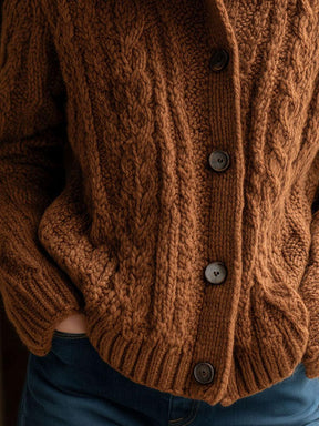 Vielseitiger Herbst-Cardigan in Braun - Warm, Stilvoll & Komfortabel