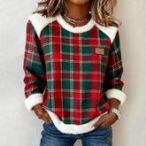 Kuscheliges Winter Karoshirt mit Kunstfell – Weihnachtslook